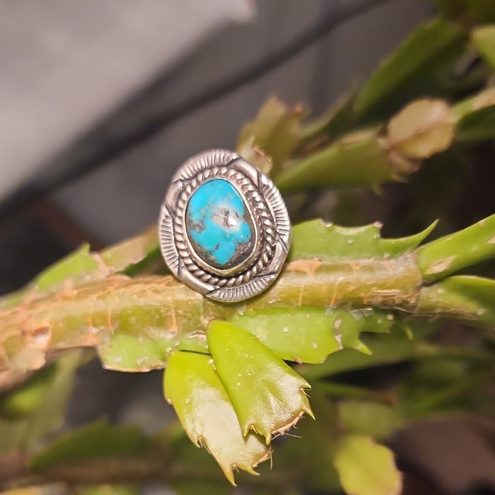 Vintage Turquoise Ring, Size 7